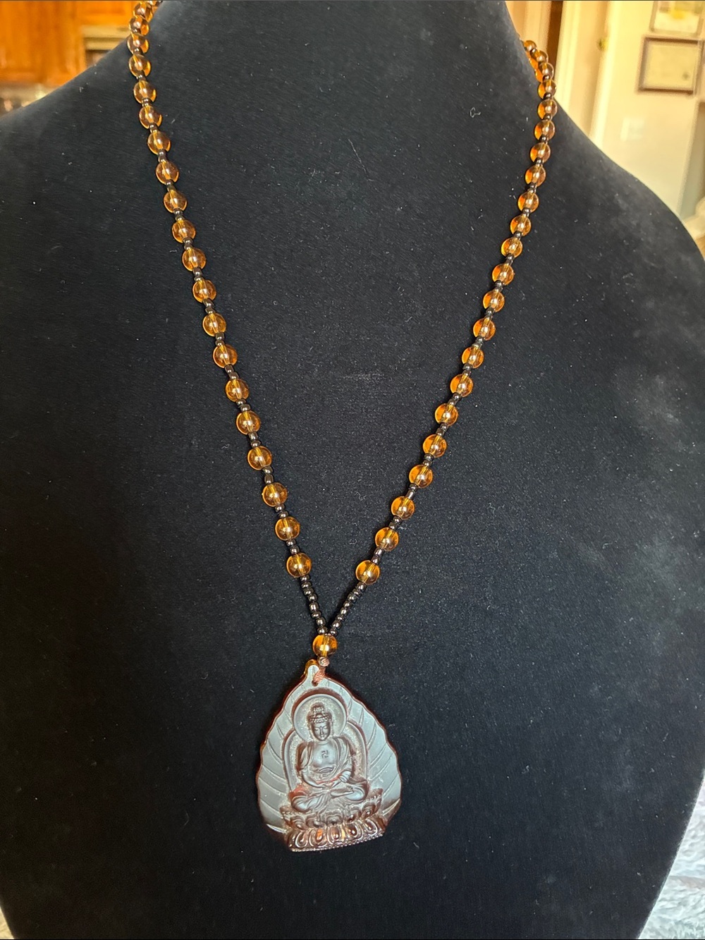 Amber Beaded Buddha
Necklace - Boho Spiritual
Jewelry
Beautiful handcrafted